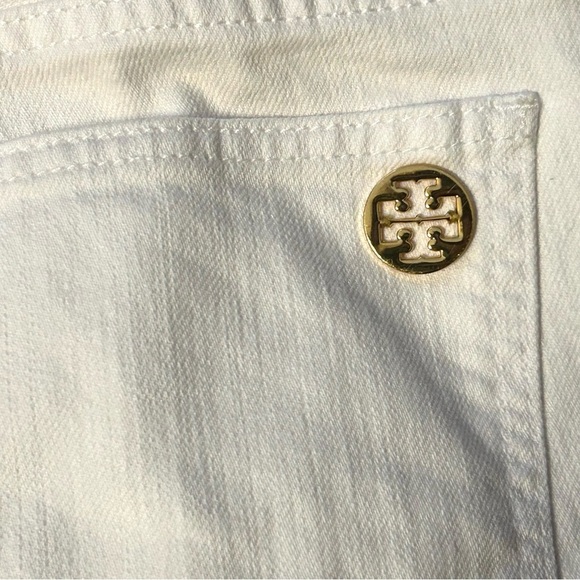 Tory Burch Women’s 28 Tory Classic White Denim Jeans EUC Style 50071253 - Picture 7 of 7